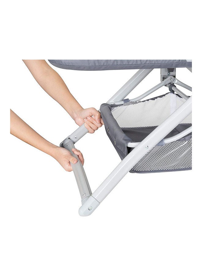 babytrend Quick-Fold 2-In-1 Rocking Bassinet- Shadow Stone Grey  - Image 3