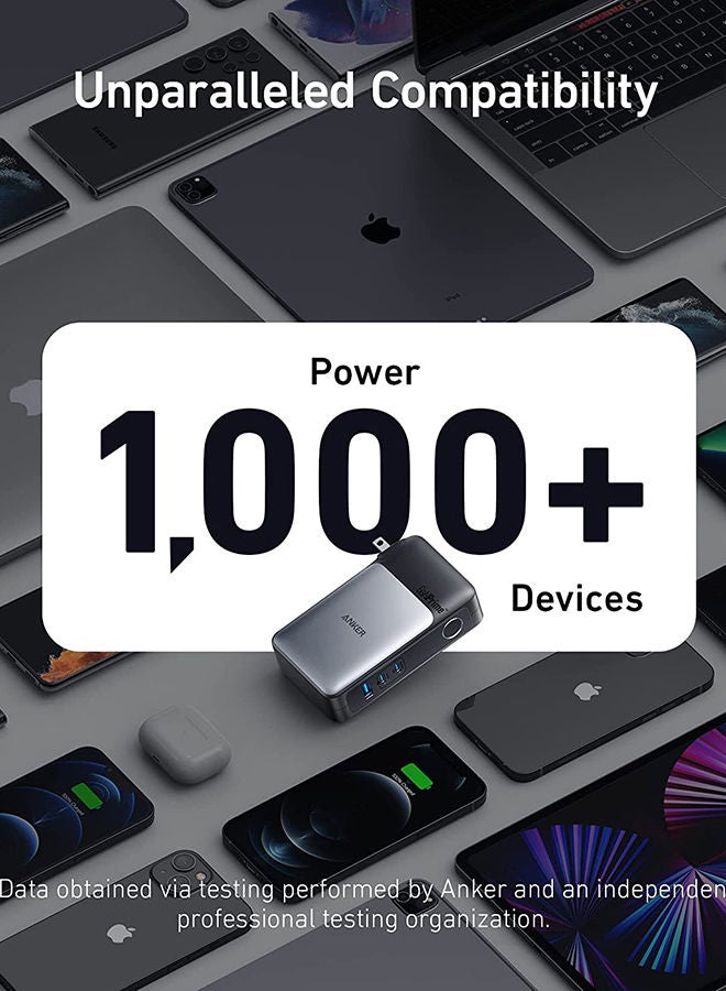 Anker - 733 Power Bank (GaNPrime PowerCore 65W), 2-in-1 Hybrid Charger, 10,000mAh 30W USB-C Portable Charger with 65W Wall Charger, Works for iPhone 16/15 Series, Samsung, Pixel, MacBook, Dell, and More Black - Image 1