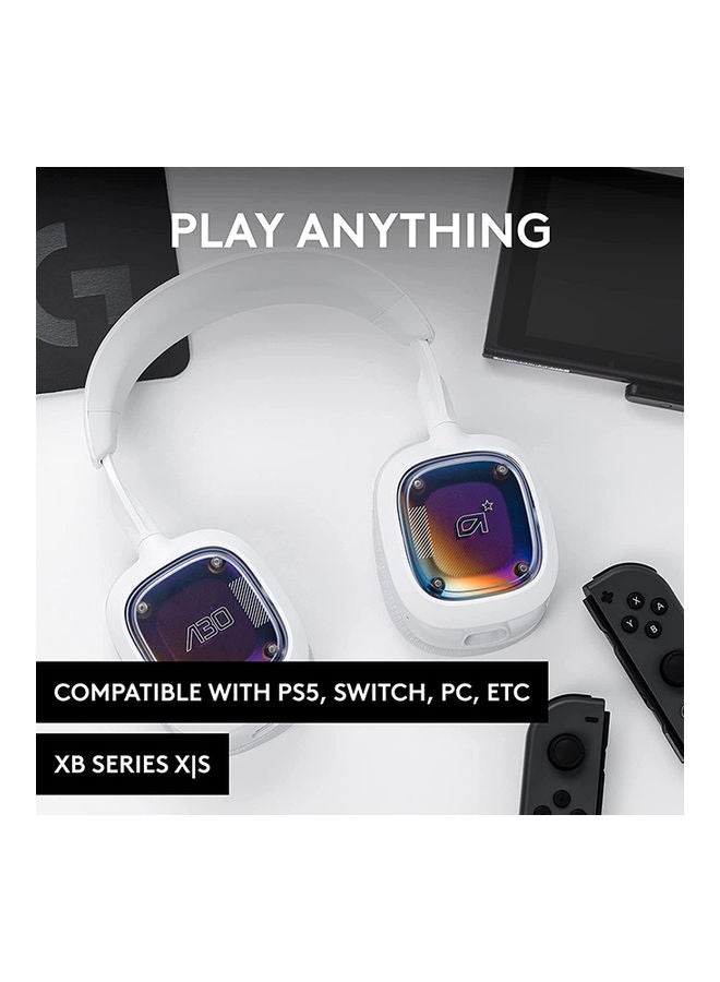 ASTRO Logitech G Astro A30 LIGHTSPEED Wireless Gaming Headset, Bluetooth, Dolby Atmos/3D Audio compatible, Detachable Boom, 27h Battery-White  - Image 2