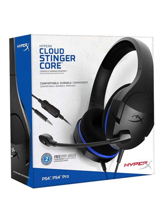 HYPERX - Cloud Stinger Core Wired Gaming Headset With Mic For PS4/PS5/XOne/XSeries/NSwitch/PC Black/Blue - Image 1