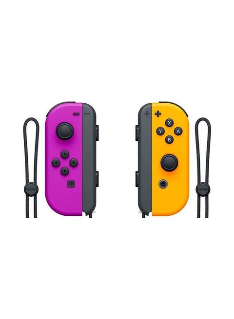 وحدة تحكم لاسلكية Joy Cons لجهاز Nintendo Switch، وحدة تحكم بديلة L/R متوافقة مع Nintendo Switch - أرجواني نيون/برتقالي نيون