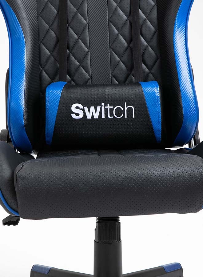 Switch - Ragnar High Quality Breathable Gamer's Full Reclining Height Adjustable High Back with Neck and Lumbar support Office Gaming Chair New Design In Blue And Black 5934B Blue - Image 1