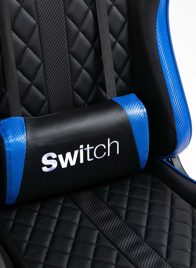 Switch - Ragnar High Quality Breathable Gamer's Full Reclining Height Adjustable High Back with Neck and Lumbar support Office Gaming Chair New Design In Blue And Black 5934B Blue - Image 1