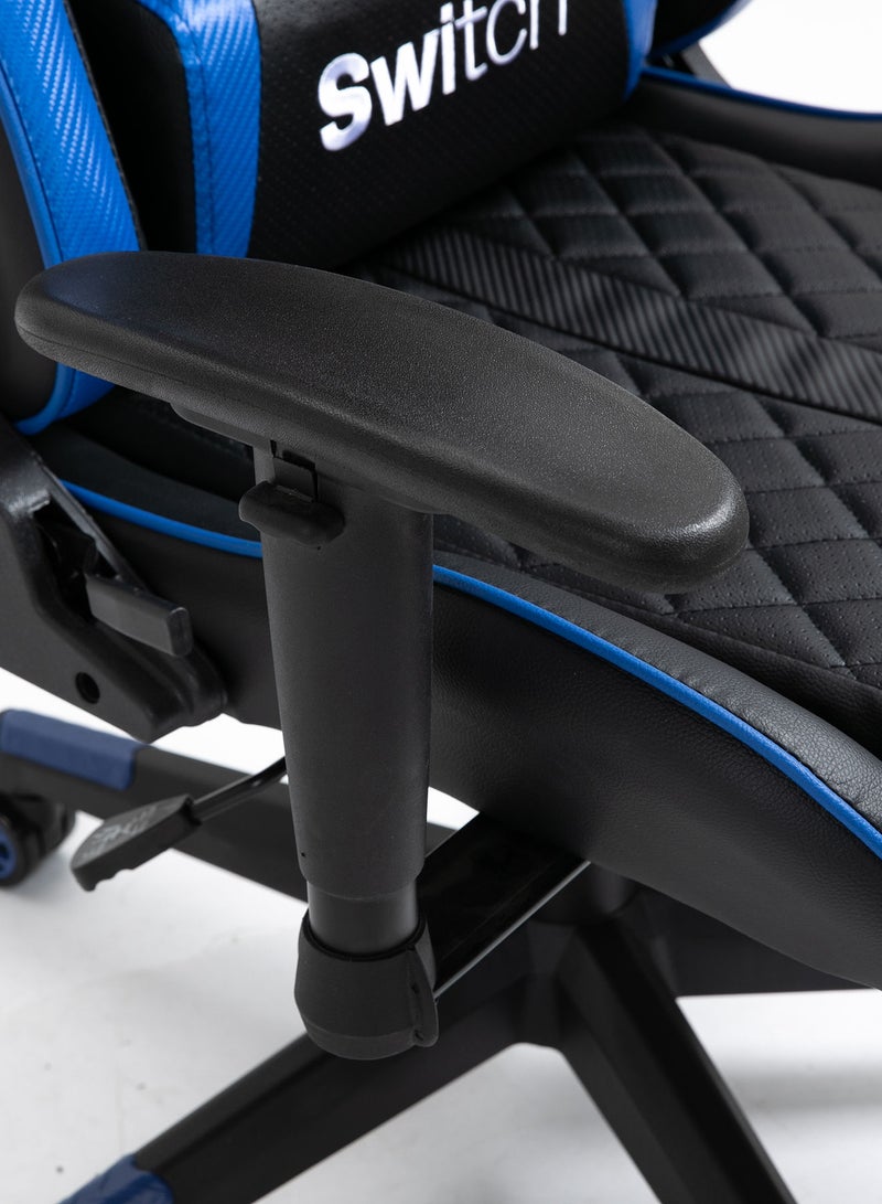 Switch - Ragnar High Quality Breathable Gamer's Full Reclining Height Adjustable High Back with Neck and Lumbar support Office Gaming Chair New Design In Blue And Black 5934B Blue - Image 1