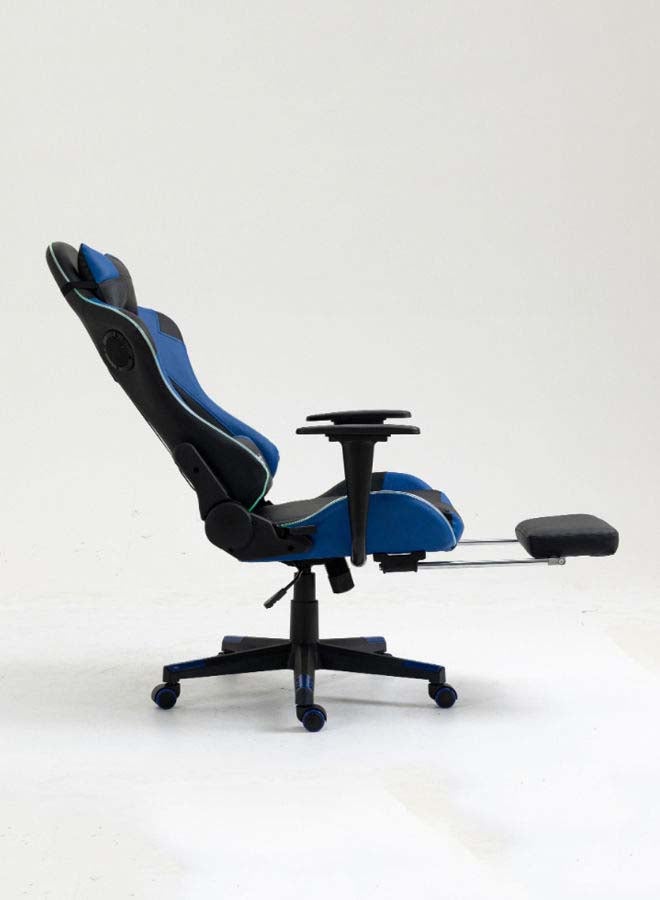 سويتش - Gorm, RGB LED Lights Gaming Chair, Ergonomic Office Chair, Headrest With Lumbar Support, High Back With Adjustable Reclining And Footrest, Swivel In Dark Blue With Black Accents 5727Db1 Dark Blue - Image 1