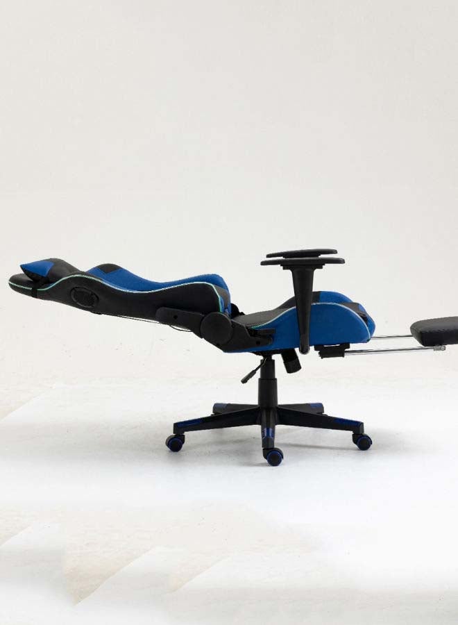 سويتش - Gorm, RGB LED Lights Gaming Chair, Ergonomic Office Chair, Headrest With Lumbar Support, High Back With Adjustable Reclining And Footrest, Swivel In Dark Blue With Black Accents 5727Db1 Dark Blue - Image 1