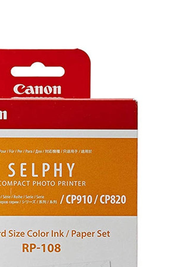 Canon - RP-108 High-Capacity Color Ink/Paper Set,108 Sheets A6 - Image 1