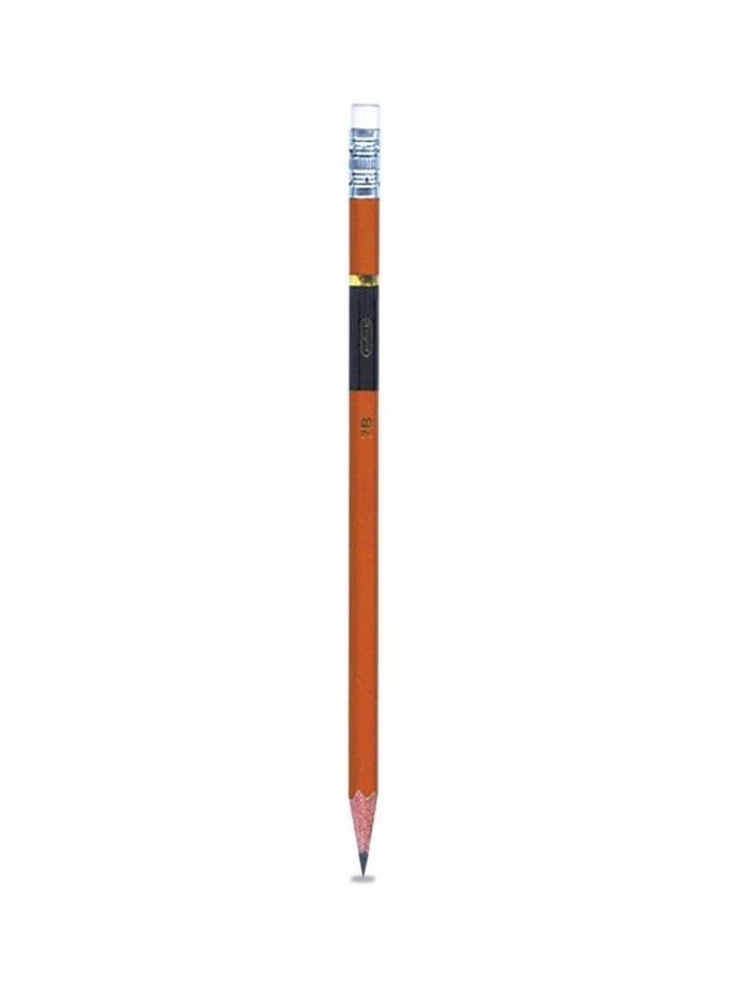 ROCO - 12-Piece HB Pencil With Eraser Set Orange - Image 1