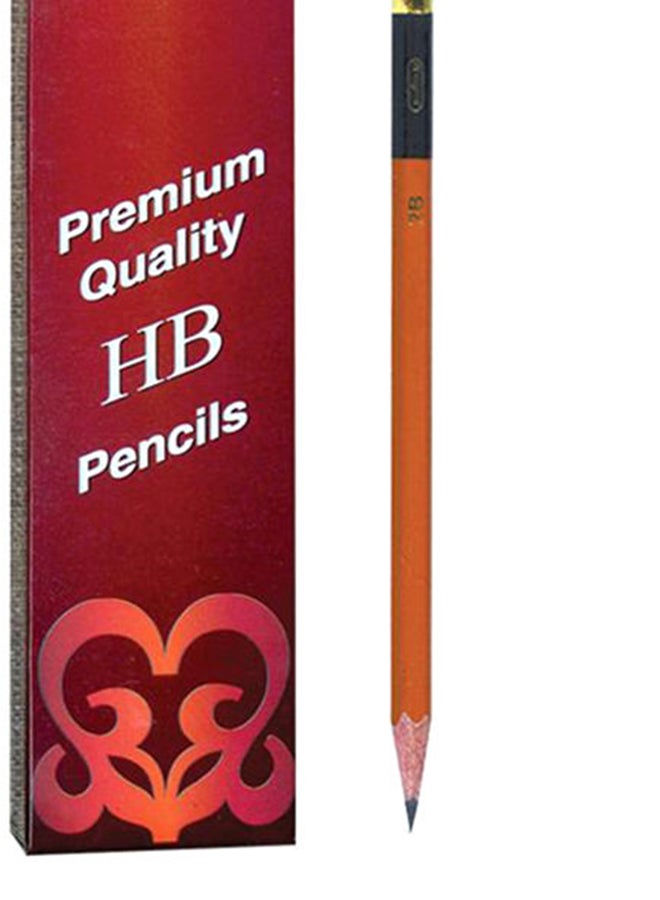 ROCO - 12-Piece HB Pencil With Eraser Set Orange - Image 1