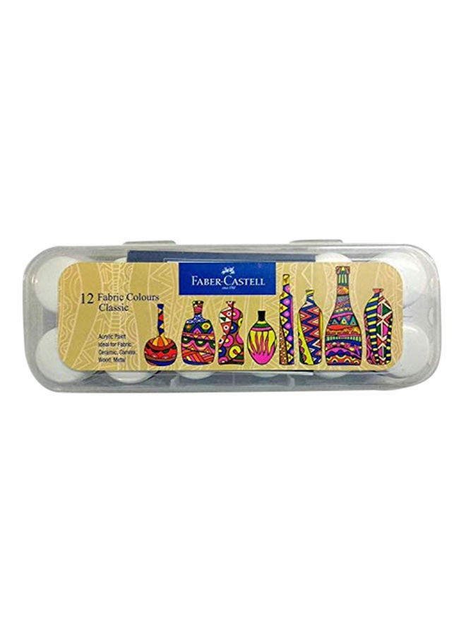 FABER-CASTELL - Faber-Castell Fabric Color Classic 10 ml 12 color 1410507 Multicolour - Image 1