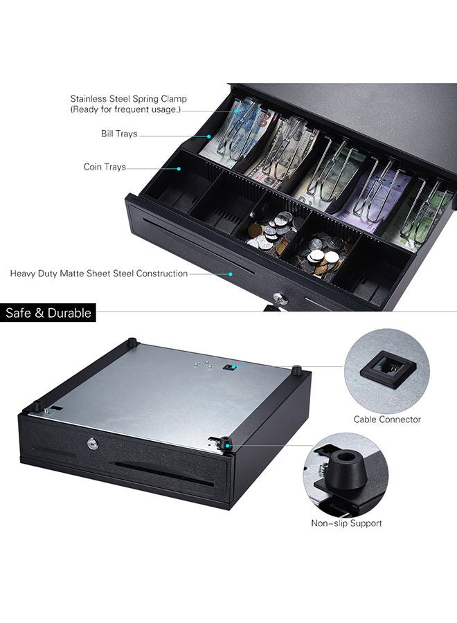 Generic Electronic Cash Drawer Black  - Image 5