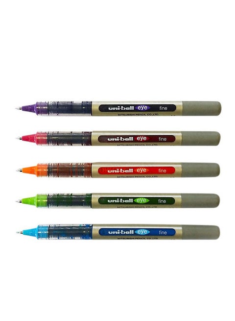 Pack Of 5 Eye Ball Point Pen Set Multicolour