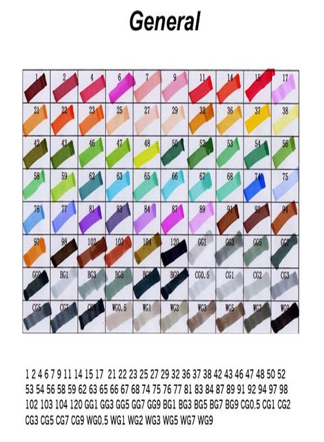 TOUCHFIVE 80-Piece Twin Marker Paiting Pen Set Multicolour  - Image 3