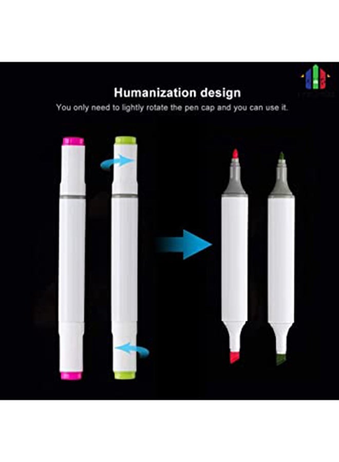 TOUCHFIVE - 80-Piece Professional Graphic Design Marker Set Multicolour - Image 1