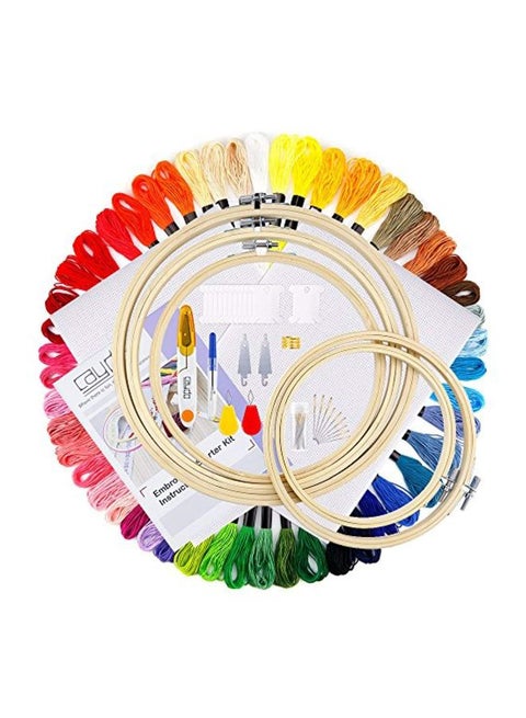 Embroidery Tool Set Red/Green/Blue