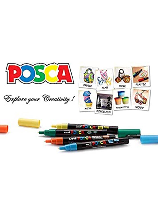 POSCA - 16-Piece Bullet Shaped Paint Marker Set 1.8-2.5 mm Multicolour - Image 1