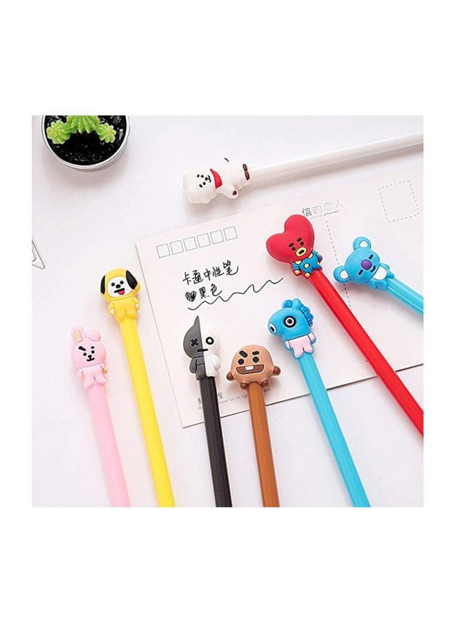 SAPU 8-Piece Gel Ink Pen Set Yellow/Red/Pink  - Image 2