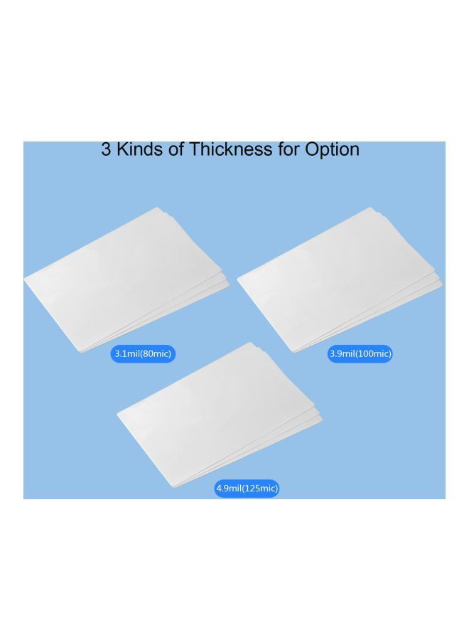 مجموعة أوراق تغليف رقيقة مقاس A4 مُكوّنة من 100 قطعة شفاف - Image 3
