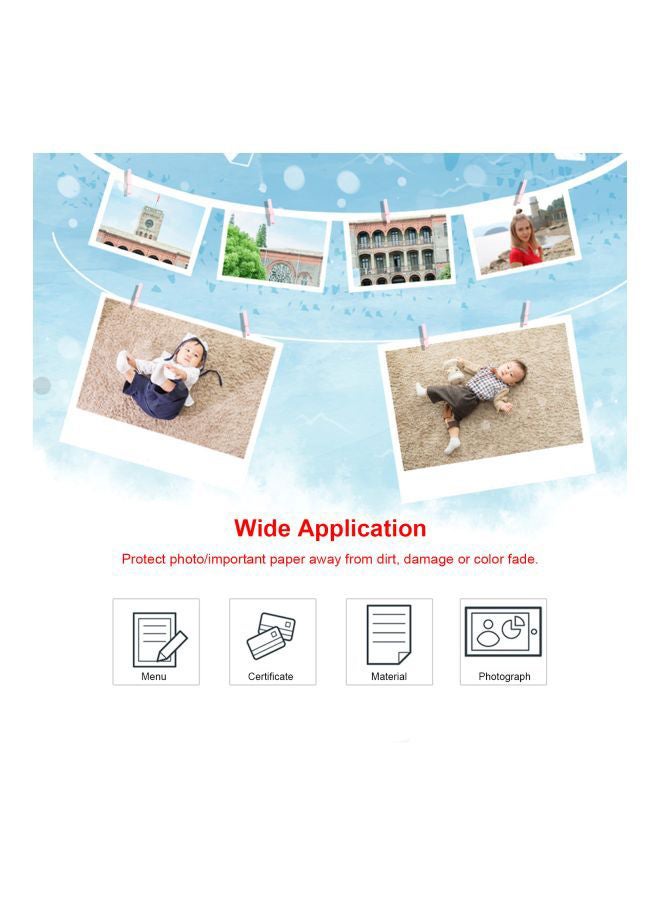 مجموعة أوراق تغليف رقيقة مقاس A4 مُكوّنة من 100 قطعة شفاف - Image 4