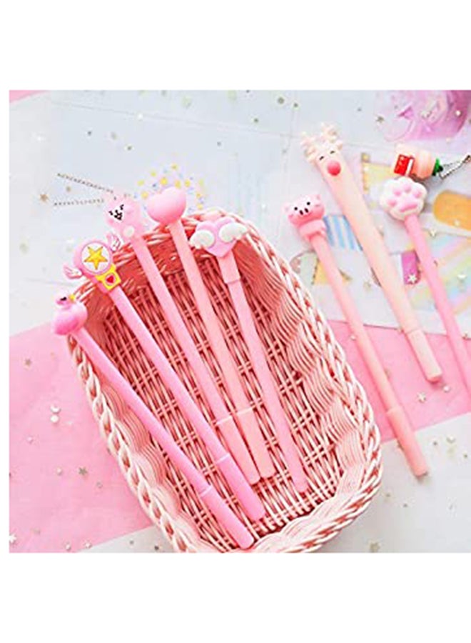 21-Piece Unicorn Patterns Pen With File Bag Set Pink/Clear - v1666972012/N39497852A_7