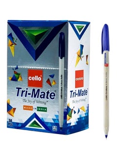 Pack Of 50 Tri-Mate Ballpoint Pen Blue - v1666972012/N39555351A_1