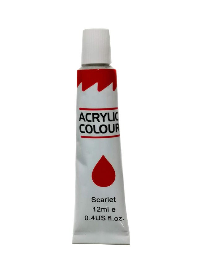 Generic 12 Colors Tiptop Acrylic Paints With Brushes And Palette Paint Set Multicolour  - Image 1