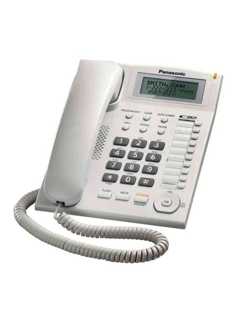 Corded Landline Phone White/Clear