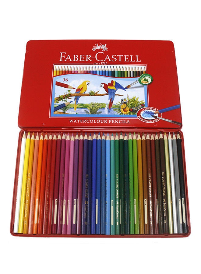 FABER-CASTELL - 36-Piece Water Color Pencil Set Multicolour - Image 1