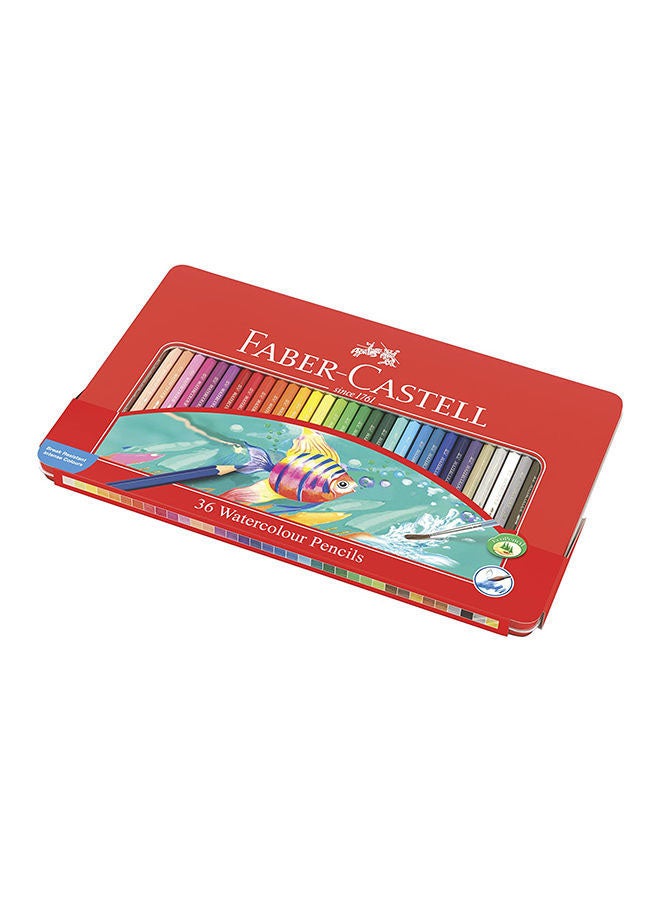 FABER-CASTELL - 36-Piece Water Color Pencil Set Multicolour - Image 1