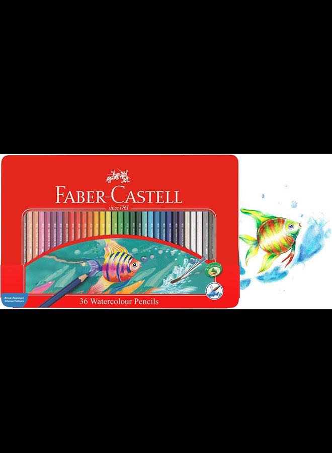 FABER-CASTELL - 36-Piece Water Color Pencil Set Multicolour - Image 1