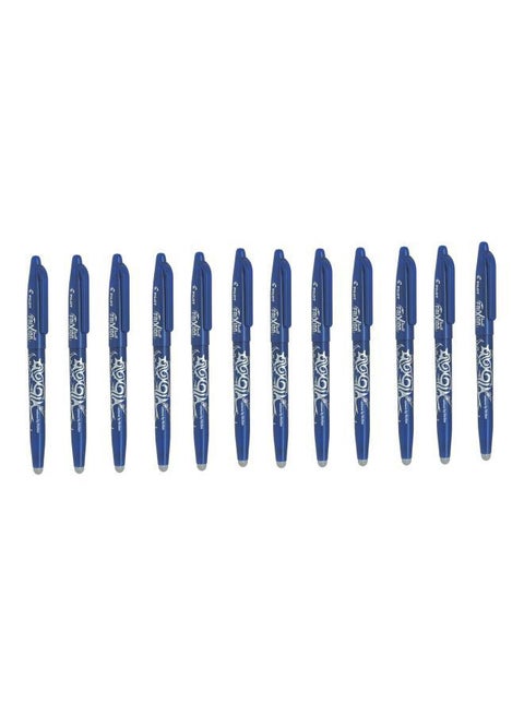 12-Piece Frixion Erasable Pen Set Blue
