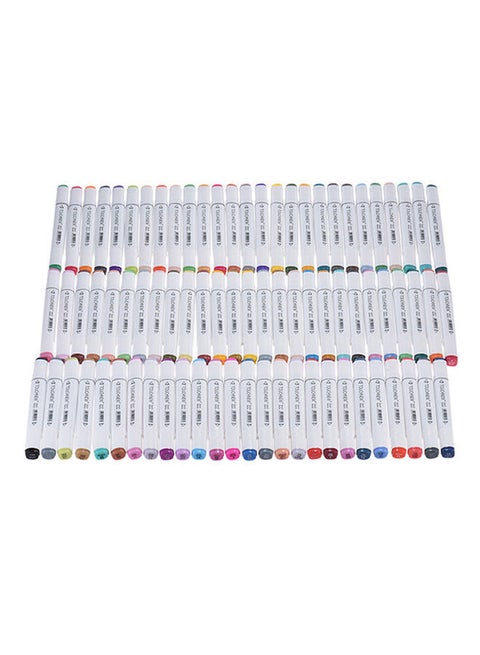 80-Piece Twin Tip Highlighter Set Multicolour