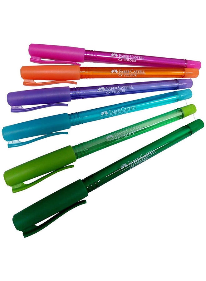 FABER-CASTELL - 10-Piece Ink-Flow Color Ball Pen Set Multicolour - Image 1
