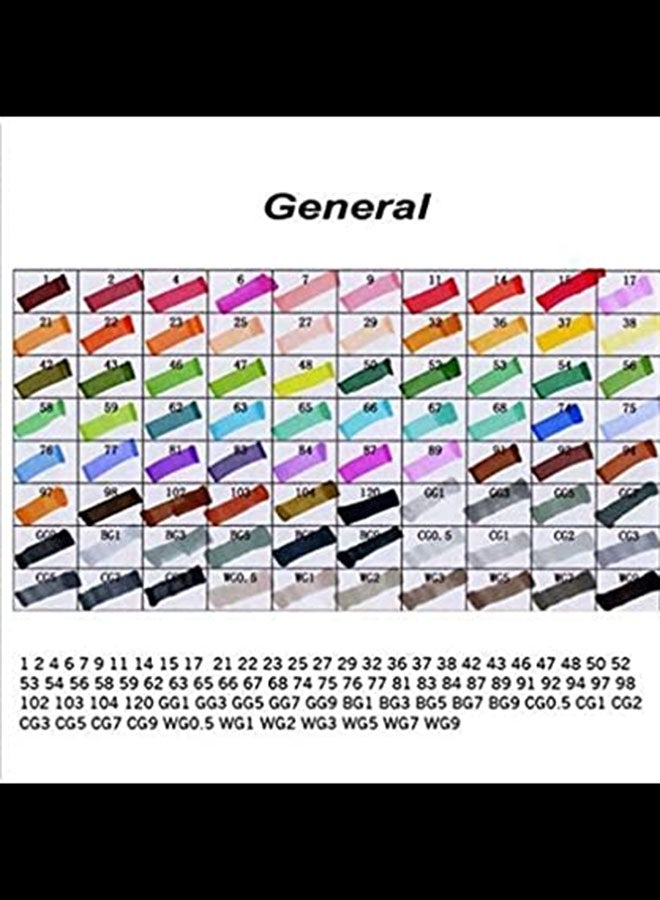 Generic - 80-Piece Twin Side Marker Pens Set W060015 Multicolour - Image 1