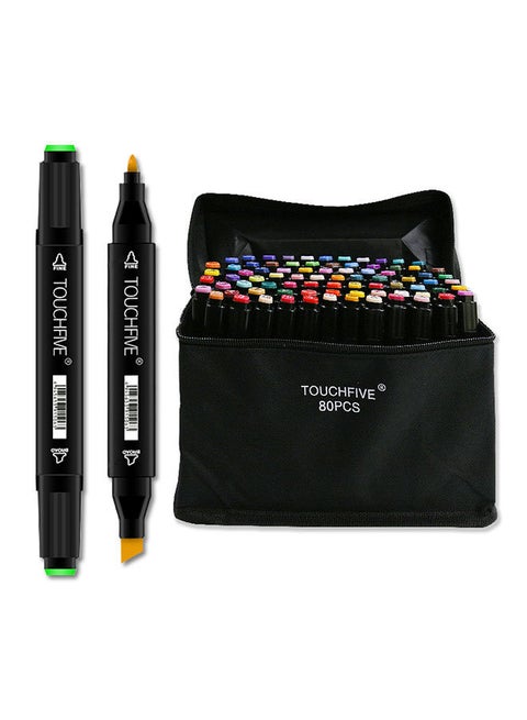 80-Piece Twin Tips Marker Pen Multicolour