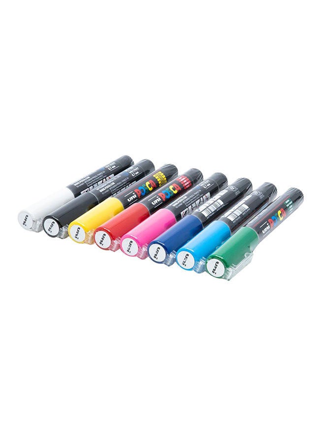 POSCA 8-Piece Bullet Shaped Paint Marker Set 0.7 mm Red/Blue/pink  - Image 4