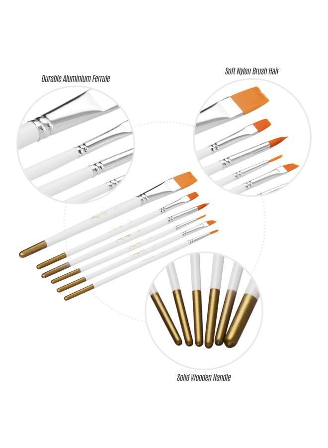 Generic 7-Piece Painting Art 12-Colour Face Paint With Paint Brush Kit Multicolour  - Image 3