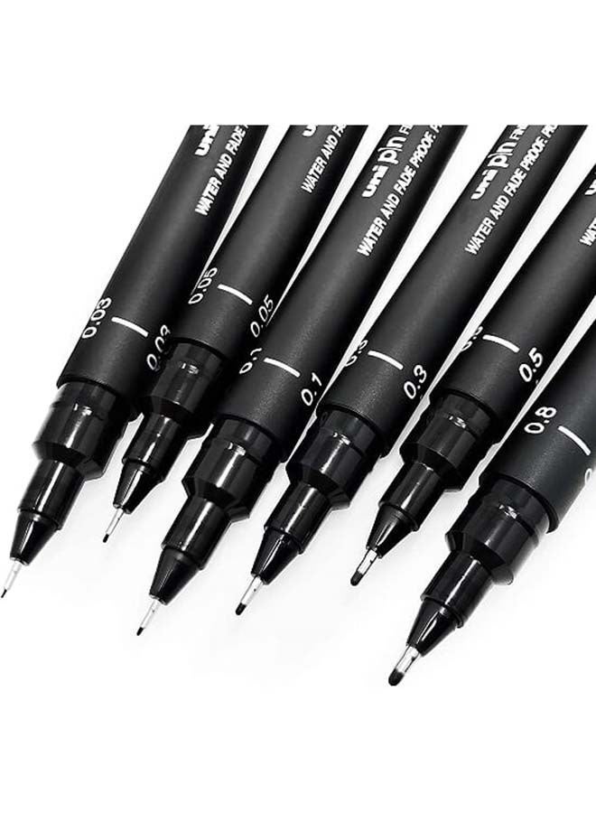 6-Piece Fineliner Pen Set Black - v1666973056/N38125022A_2