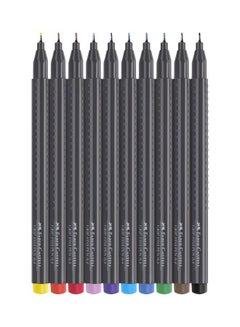 10-Piece Grip Fineliner Pen Set Multicolour
