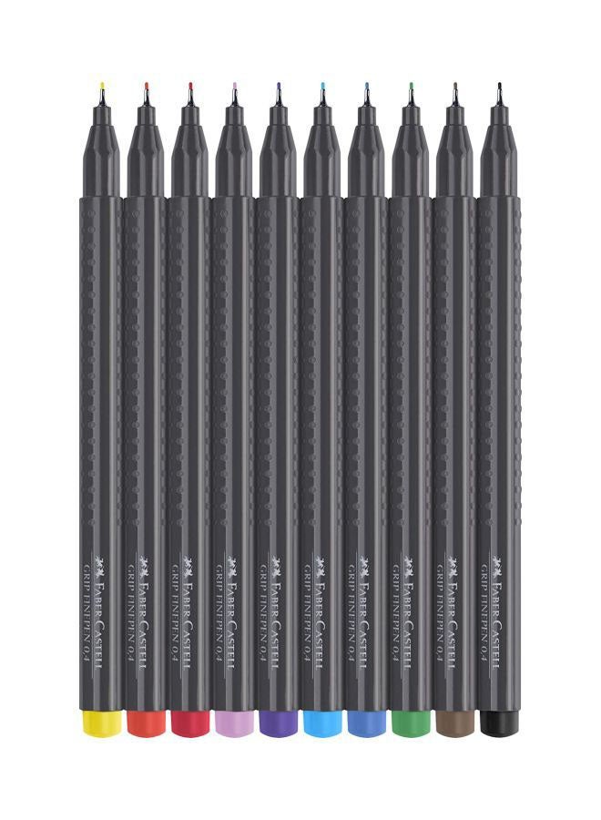 FABER-CASTELL - 10-Piece Grip Fineliner Pen Set Multicolour - Image 1