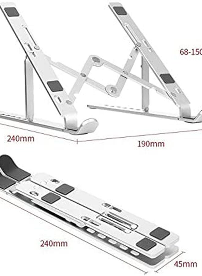 7-Level Adjustable Aluminum Alloy Foldable Laptop Stand Multicolour - v1666973059/N38654524A_5