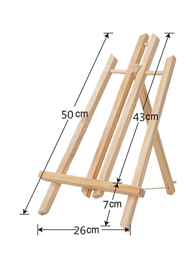 Canvas Board And Easel Set White/Brown