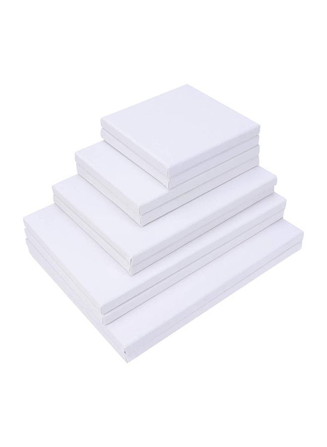 Generic 10-Piece Stretched Canvas Artist Painting Panel Boards White  - Image 1