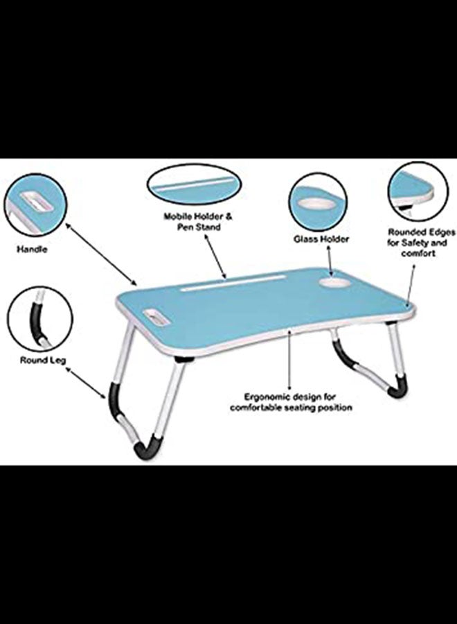 Folding Bed Laptop Table Multi Colour 60x40cm