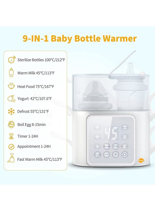 Kidle 9 In 1 Multifunctional Intelligent Thermostatic Double Bottle Warmer  - Image 5