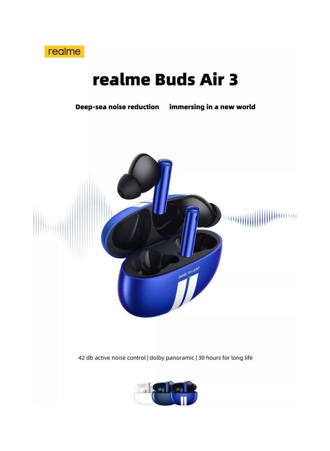 realme - Buds Air 3 Wireless Earbuds, Active Noise Cancellation, 10mm Dynamic Bass Boost Driver, Up to 30 Hours Playtime, IPX5 Water Resistance Leman - Image 1