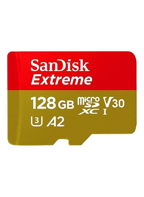 128 GB Extreme microSDXC Card UHS-I A2 V30 U3 C10 - 190/90 MB/s 128 GB SDSQXAA-128G-GN6MN 128 GB