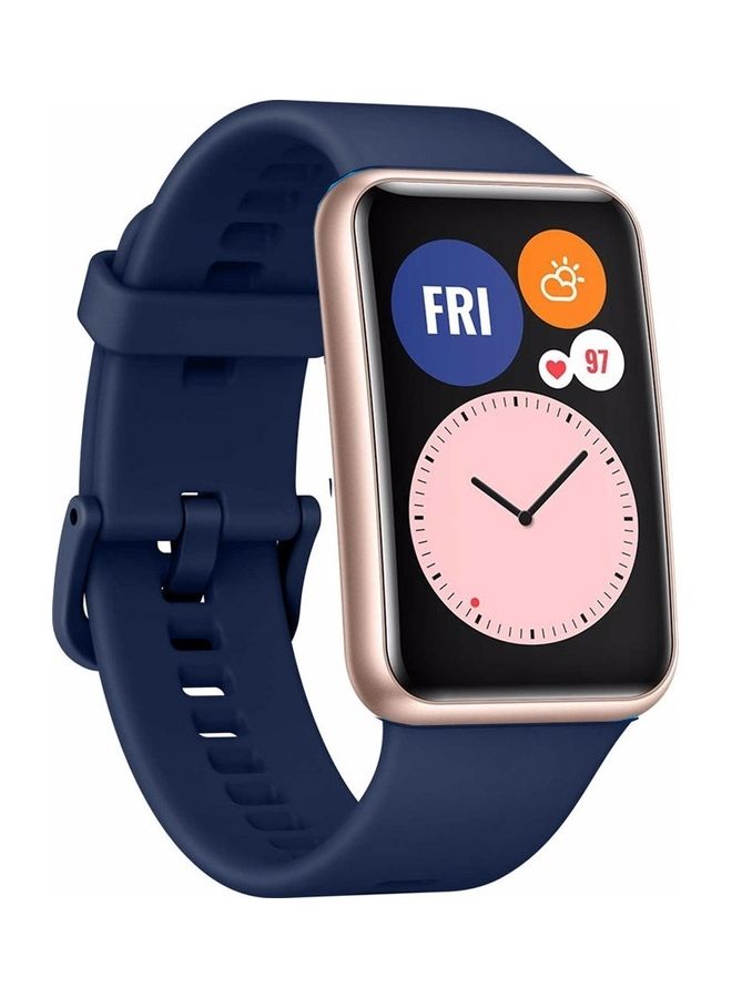 MARGOUN Watch Fit 1 Replacement Band Silicone Smartwatch Strap(Only Compatible With Watch Fit 1) Maroon/Grey/Dark Blue  - Image 5