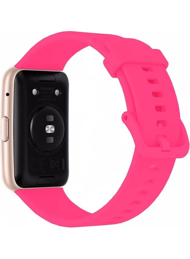 MARGOUN Watch Fit 1 Replacement Band Silicone Smartwatch Strap(Only Compatible With Watch Fit 1) Maroon/Pink/White - Image 4
