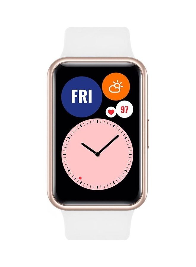 MARGOUN Watch Fit 1 Replacement Band Silicone Smartwatch Strap(Only Compatible With Watch Fit 1) Maroon/Pink/White - Image 5